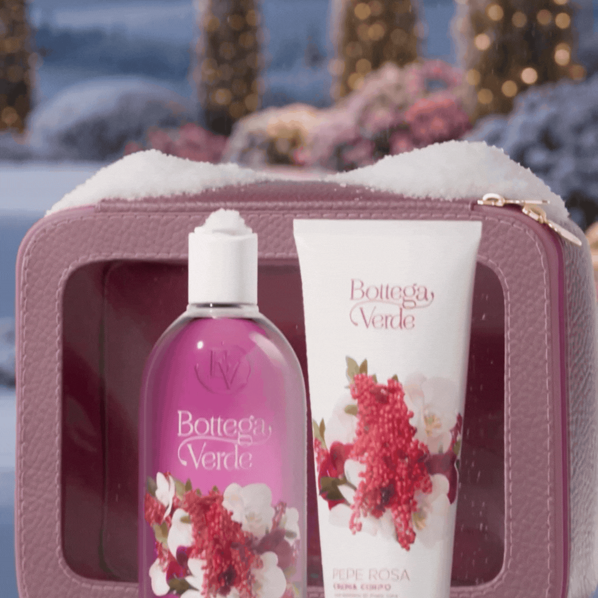 Pepe rosa e un beauty case