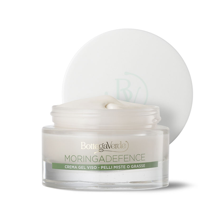 MORINGADEFENCE - Detoxifying, Brightening and Anti-Wrinkle Face Gel-Cream with Moringa Oil and Oxygeskin (50 ml) - Combination or Oily Skin - Age 40+