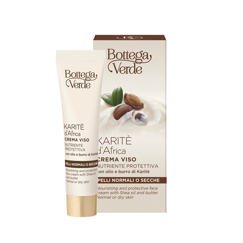 Karitè d'Africa - Crema viso - nutriente protettiva - con olio e burro di Karitè - pelli normali o secche