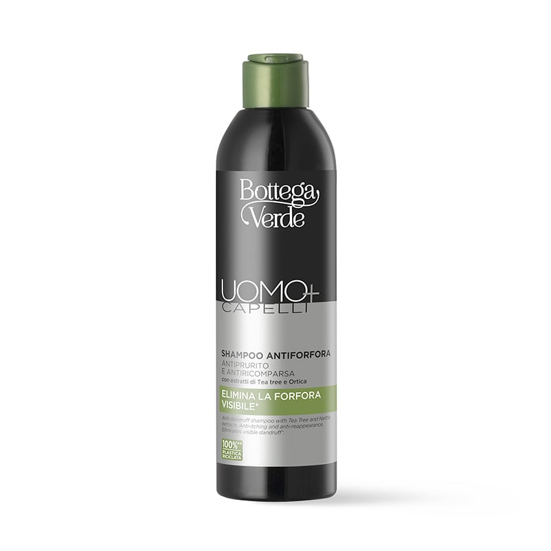 Image of UOMO+ CAPELLI - Shampoo antiforfora - con estratti di Tea tree e Ortica - antiprurito e antiricomparsa - elimina la forfora visibile*