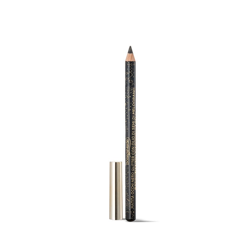 Black glitter eye pencil with Pomegranate seed oil