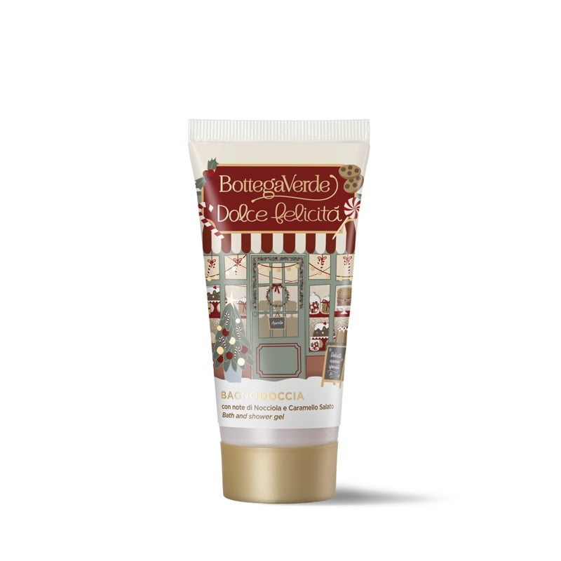 Bath and shower gel with Hazelnut and Salted Caramel notes (50 ml)