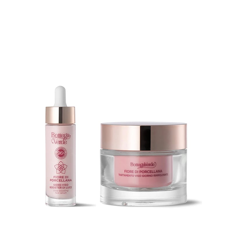 Offerta Fiore di Porcellana - Trattamento viso giorno + Siero viso booster di luce