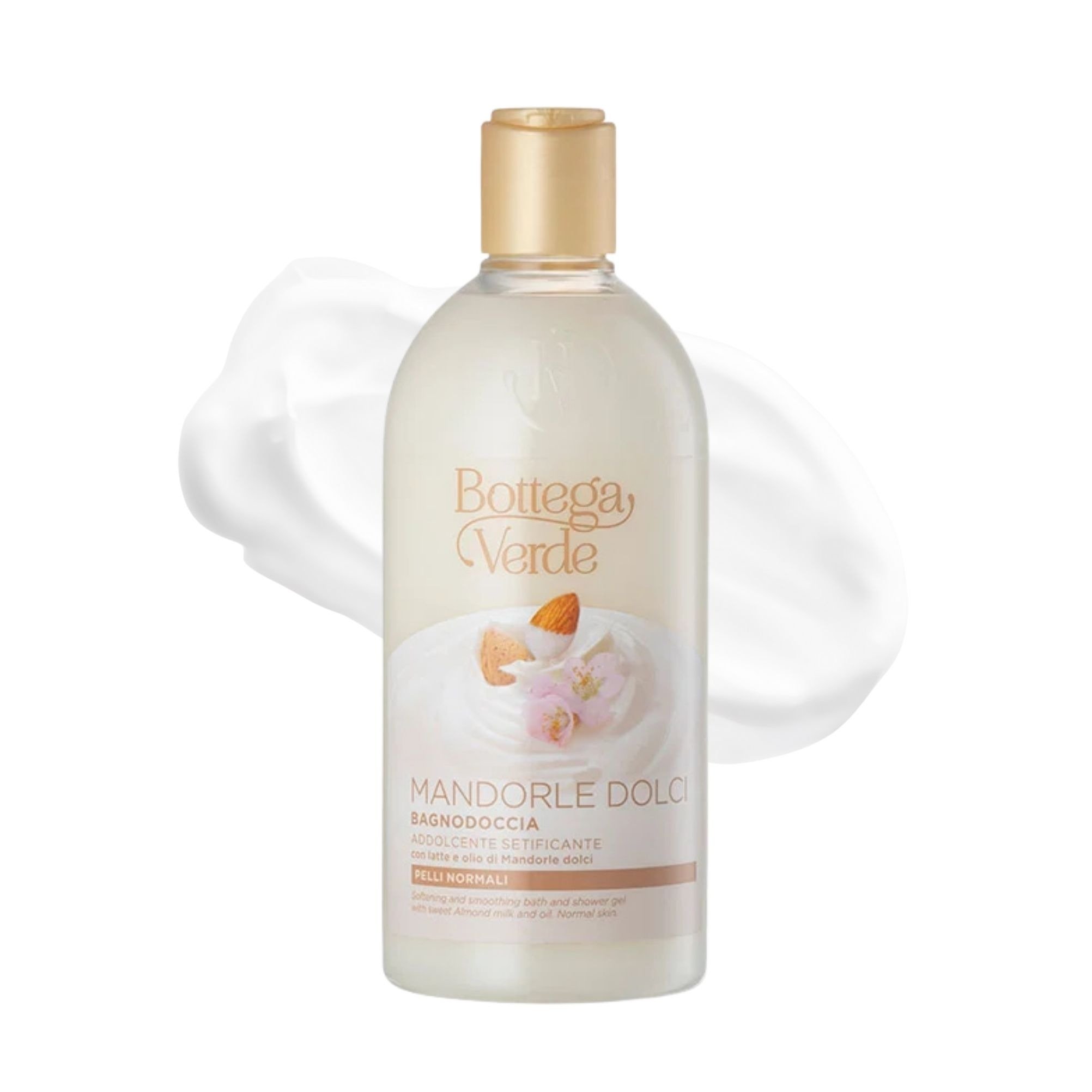 Bath and shower gel - softening and smoothing - with Sweet almond milk and oil (400 ml) - normal skin