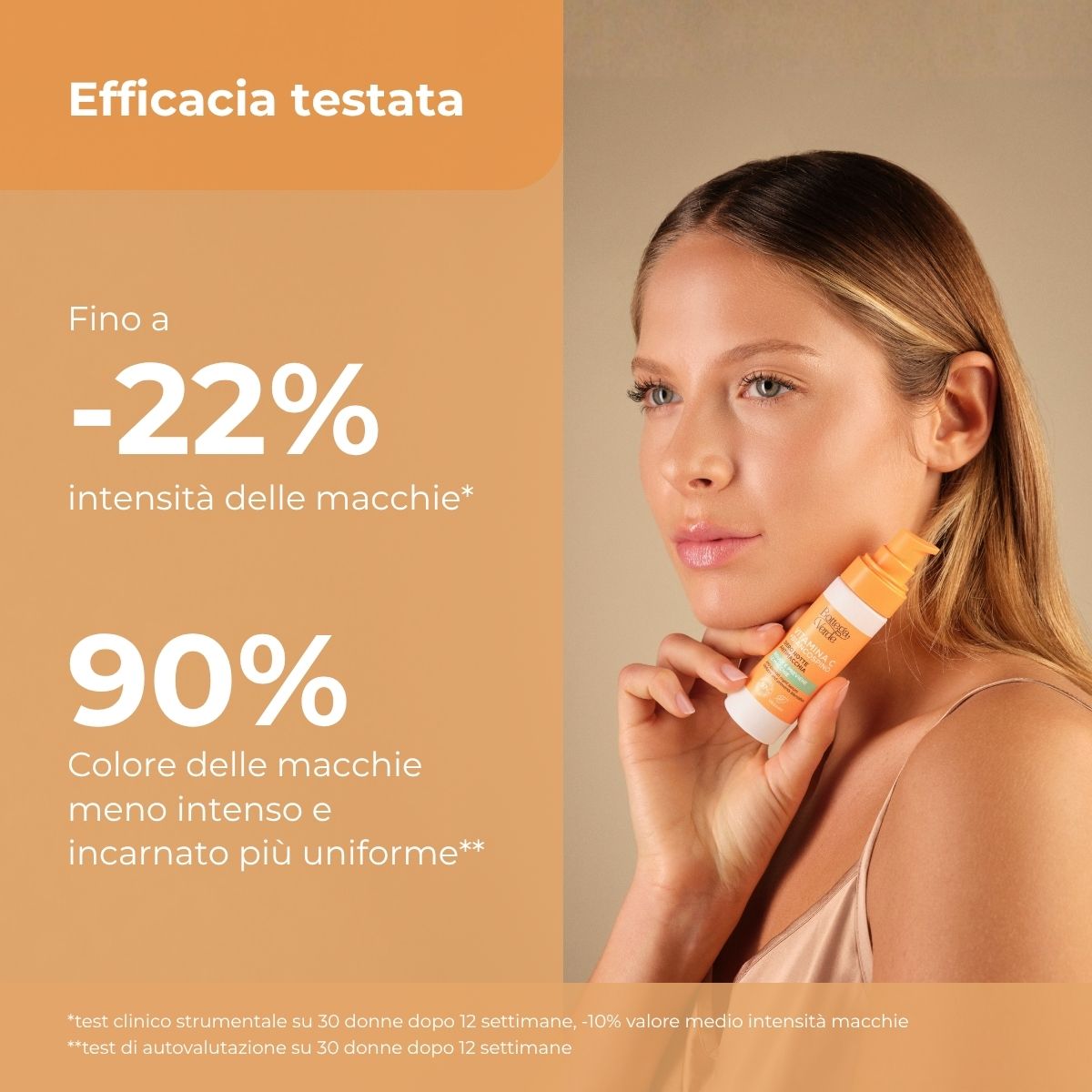 Vitamina C + Biancospino - Siero notte viso e mani - antimacchia - con Vitamina C, Biancospino e Cybright - riduce e previene le macchie