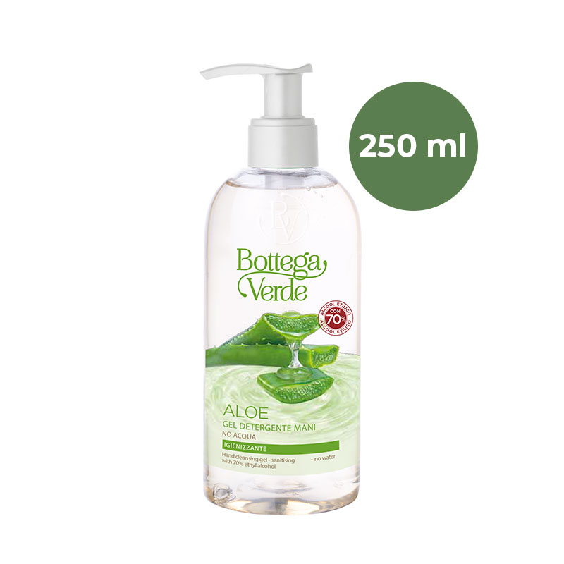 ALOE - Hand cleansing gel (250 ml) - hygienising NO WATER - 70% ethyl alcohol