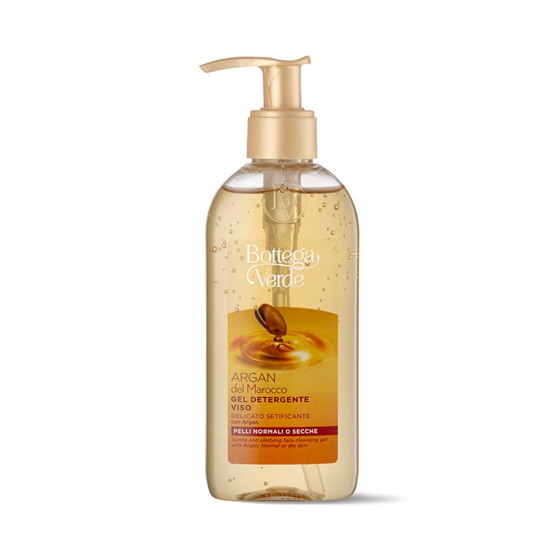 Image of Bottega Verde Argan del Marocco - Gel detergente viso - delicato setificante - con Argan - pelli normali o secche013