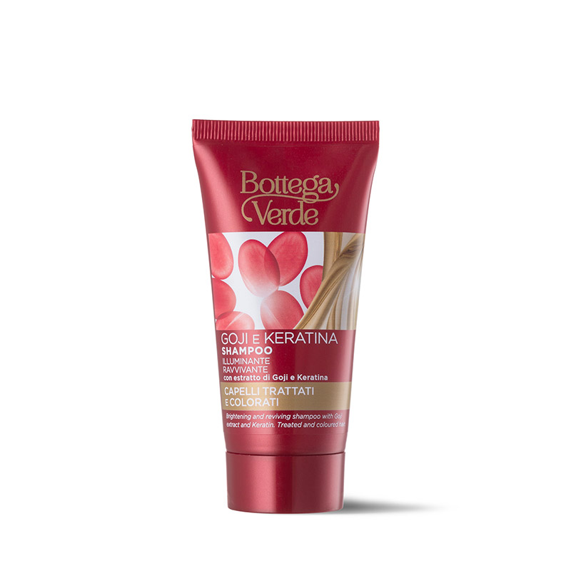 Goji e Keratina - Shampoo - brightening and reviving - with Goji berry extract and Keratin (40 ml) - treated and coloured hair