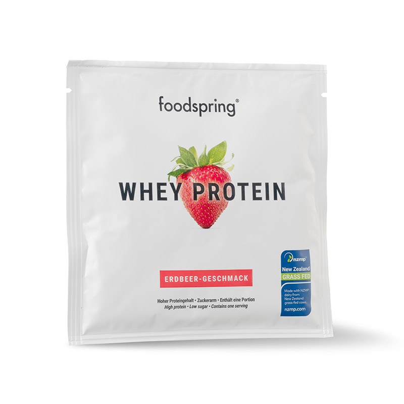 FOODSPRING Whey Protein Bustina monodose Fragola