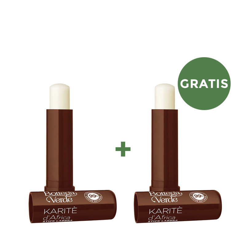 **1+1 GRATIS** Karitè - Stick labbra - nutriente protettivo - con burro di Karitè - labbra secche o screpolate