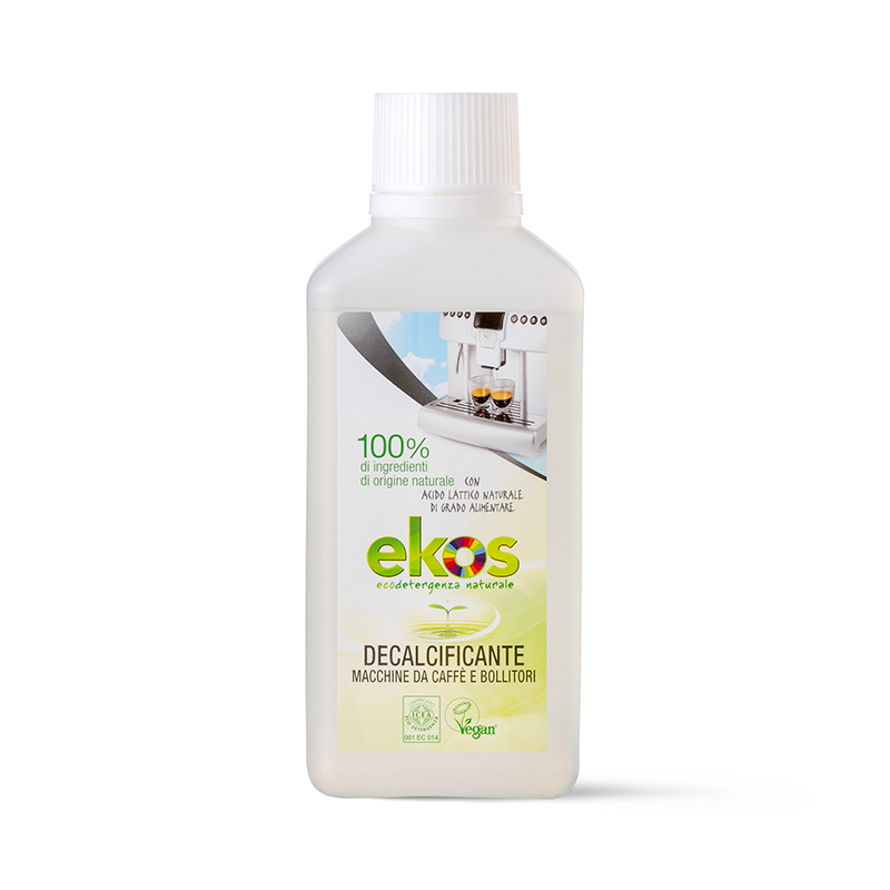EKOS - Decalcificante Macchine Caffè e Bollitore con acido lattico naturale e di grado alimentare (250 ml)