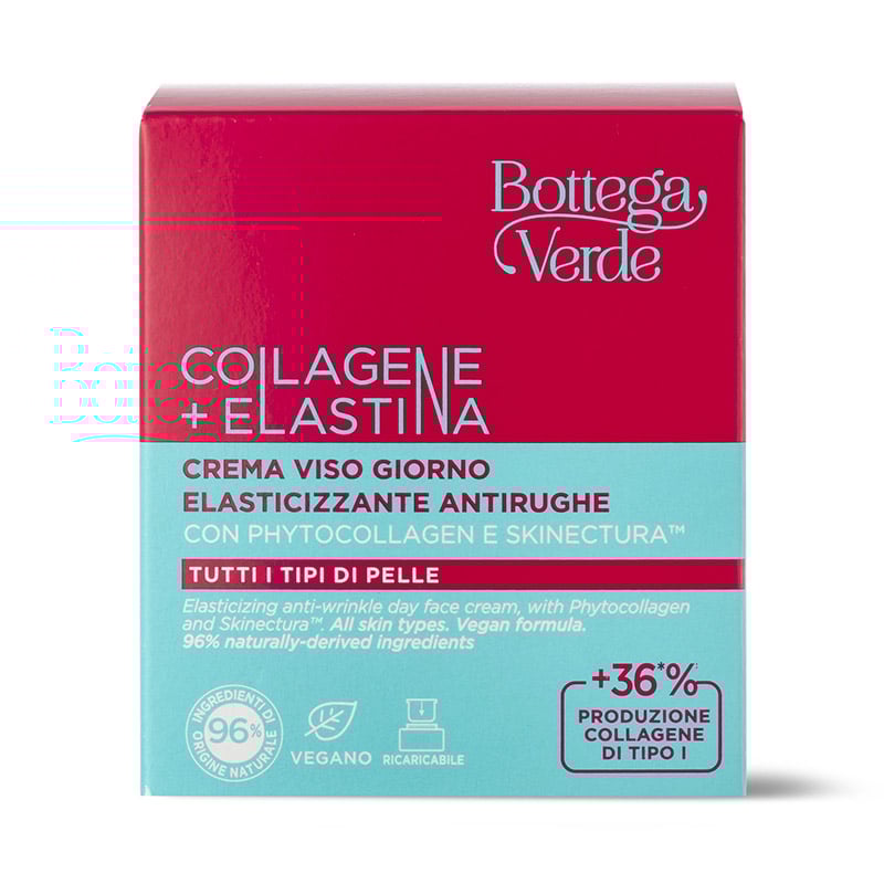Crema facial de día elastizante antiarrugas - con Phytocollagen y Skinectura (50 ml) - todo tipo de pieles