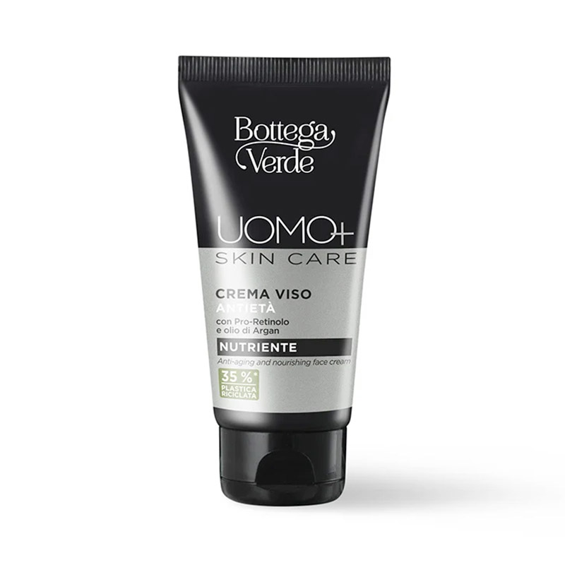 Image of Bottega Verde UOMO+ skincare - Crema viso - antietà nutriente - con Pro-Retinolo e olio di Argan