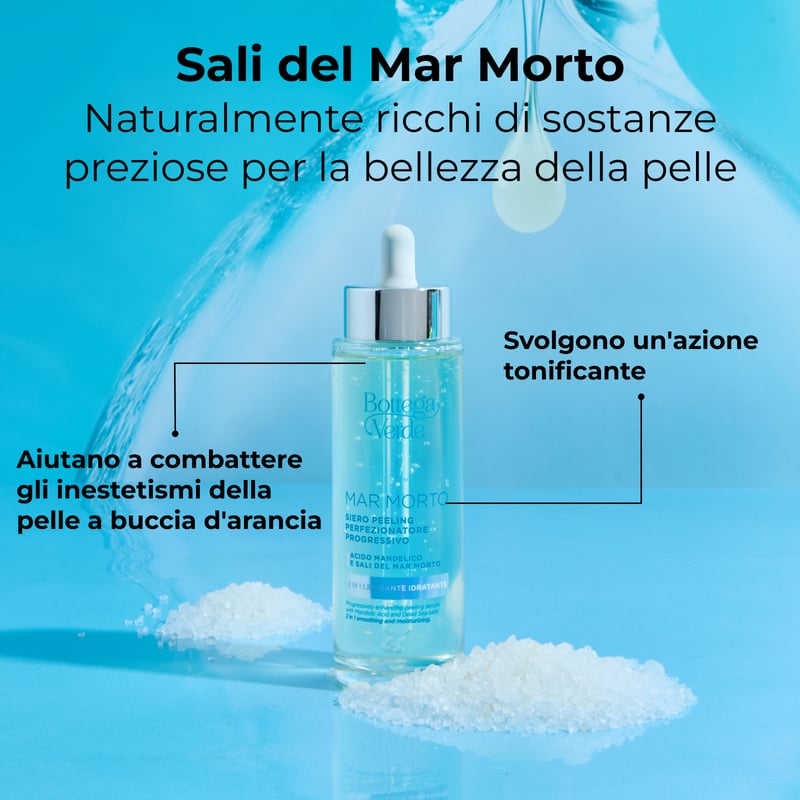 MAR MORTO - Peeling serum - progressively enhancing - Mandelic Acid and Dead Sea Salts - progressively enhancing action - 2 in 1 smoothing and moisturizing