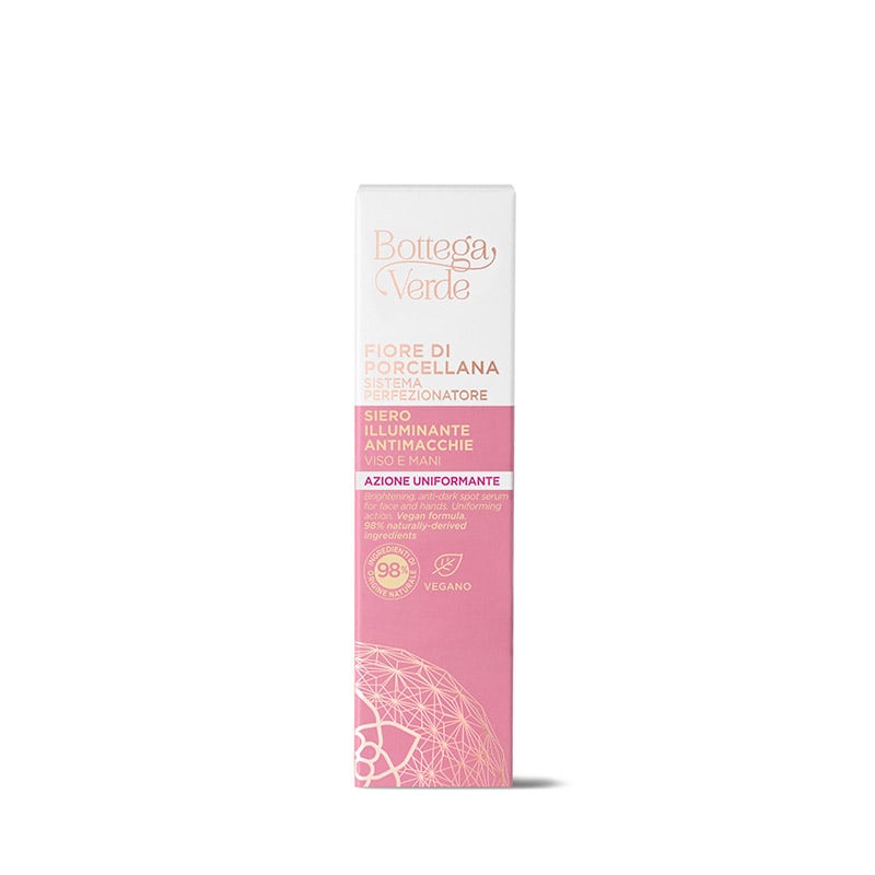 Perfecting system - Brightening anti-dark spot serum for face and hands - uniforming action - with Cybright and Porcelain Flower (30 ml) - all skin types