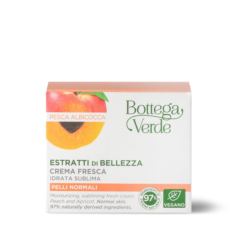 Estratti di bellezza - Crema fresca - Melocotón y Albaricoque - hidrata y sublima - pieles normales (50 ml)