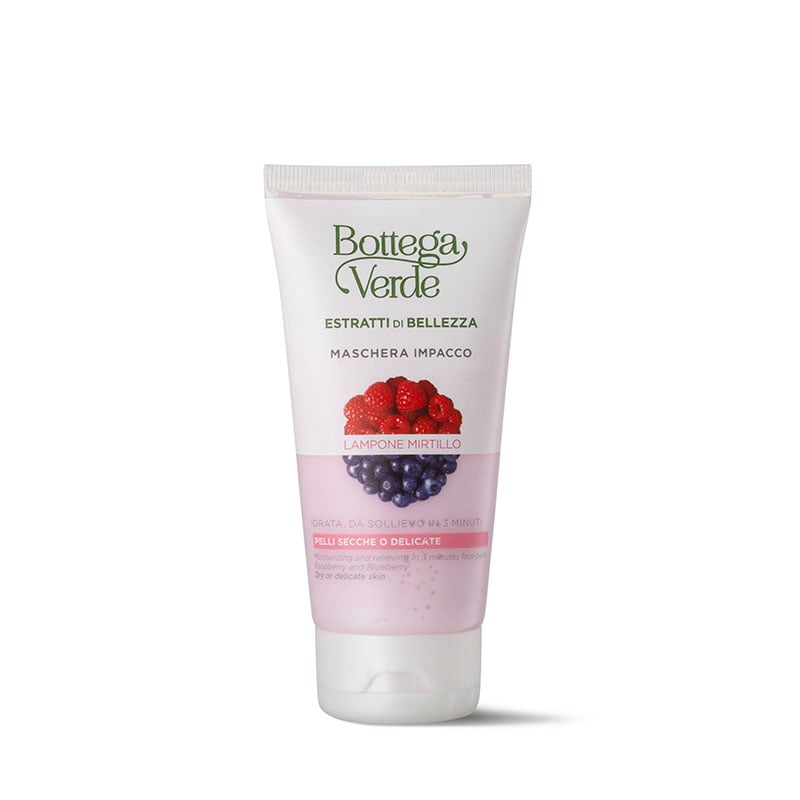 Estratti di bellezza - Face pack - Raspberry and Blueberry - moisturizing and relief in 3 minutes - dry or delicate skin (75 ml)