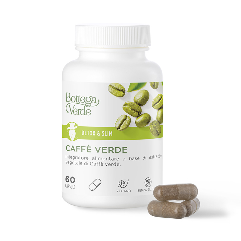Bottega Verde Detox & Slim - Caffè verde - Integratore alimentare a base di estratto vegetale di Caffè verde. (60 capsule)