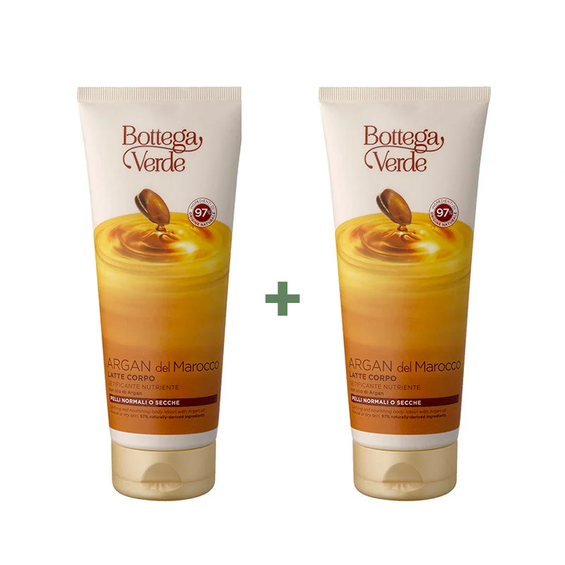 Offer 2 pieces - Body lotion - Silkifying and nourishing - With Argan oil (200 ml) - Normal or dry skin