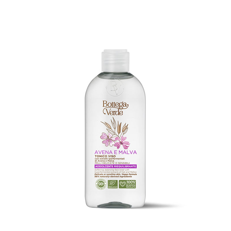 Face toner - softening and balancing - with hyperfermented extracts of Oat and Mallow (200 ml) - delicate or sensitive skin