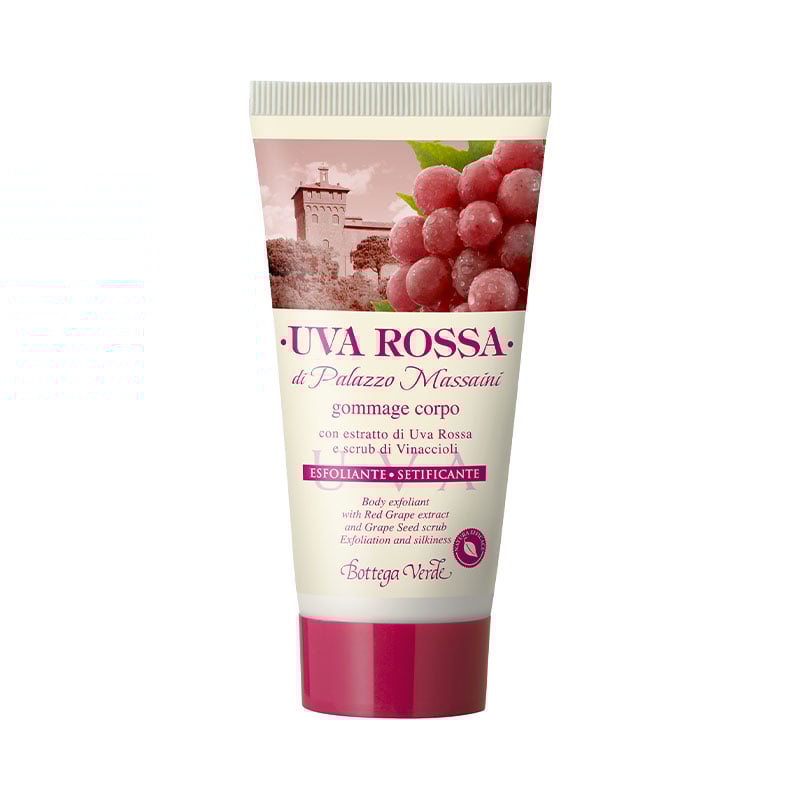 Gommage corpo con estratto di Uva Rossa e scrub di Vinaccioli - esfoliante setificante