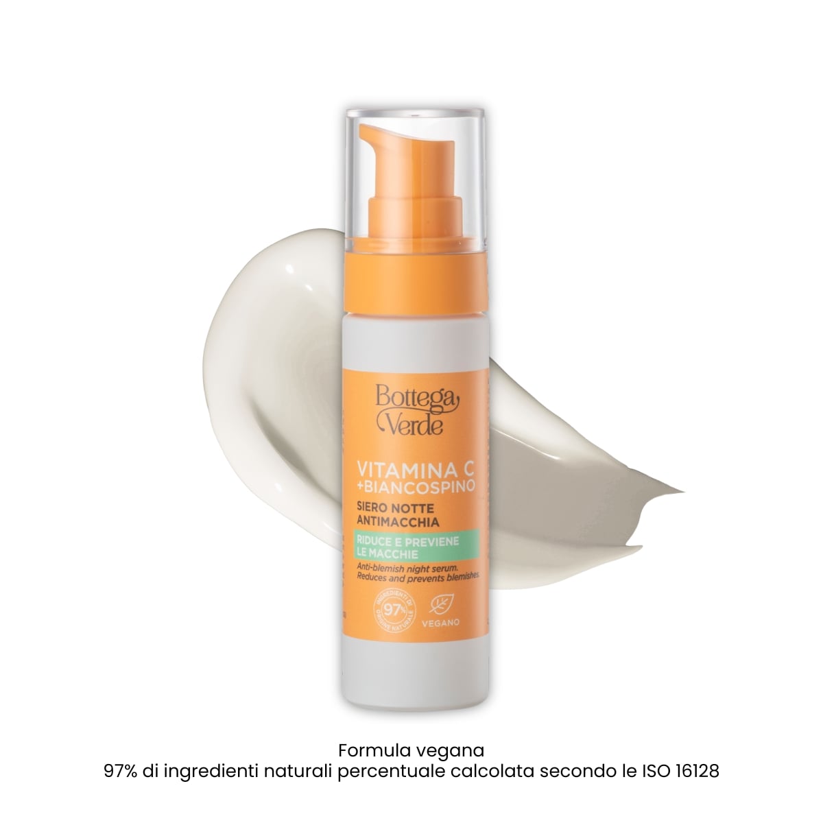 Vitamin C + Hawthorn - Face and hands night serum - anti-blemish - with Vitamin C, Hawthorn and Cybright (30 ml) - reduces and prevents blemishes