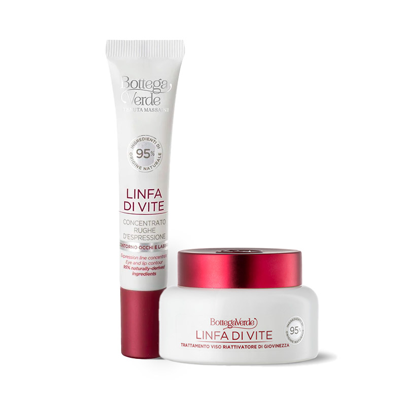 Bottega Verde Offerta Linfa di Vite - Trattamento viso giorno e notte + Concentrato distensivo rughe d'espressione