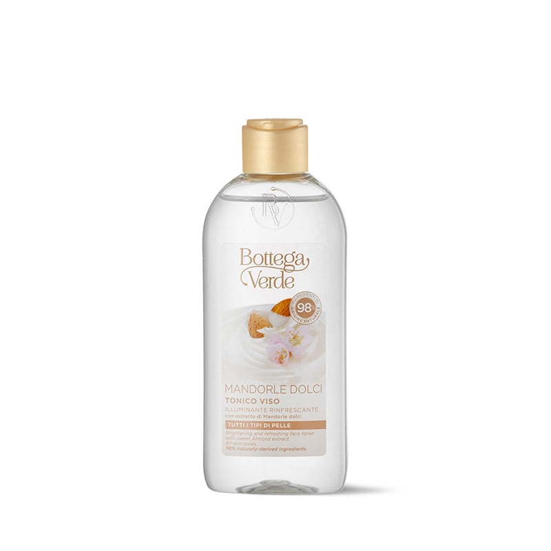 Face toner - illuminating and refreshing - with Sweet almond extract (200 ml) - for all skin types