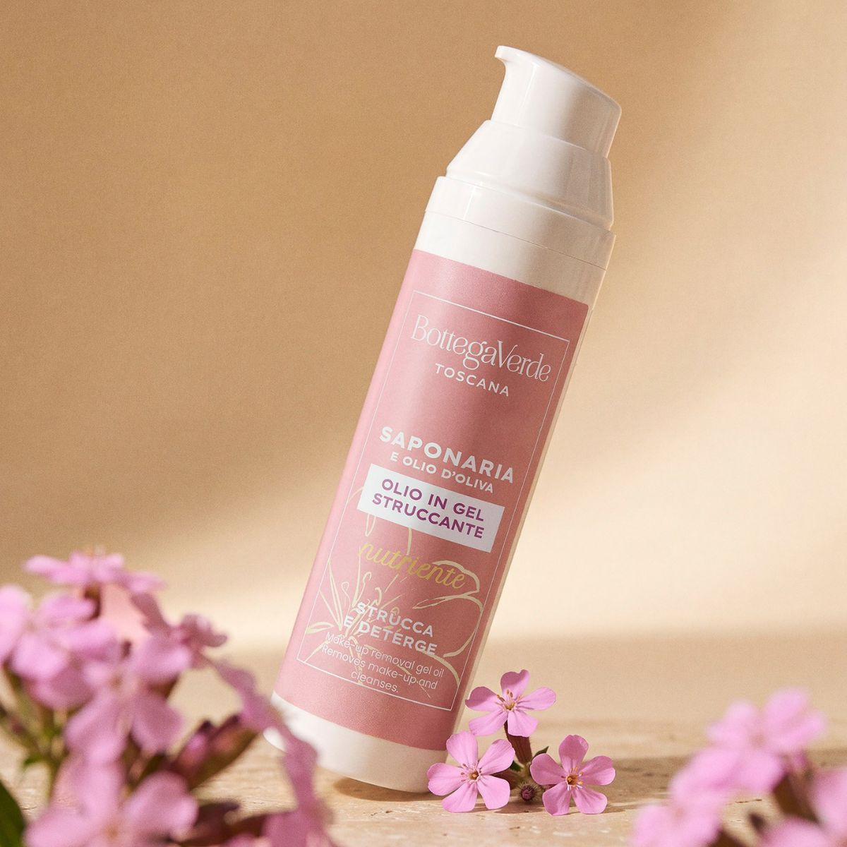 SAPONARIA AND OLIVE OIL - Make-up removal gel oil - removes make-up and cleanses - nourishing (75 ml)