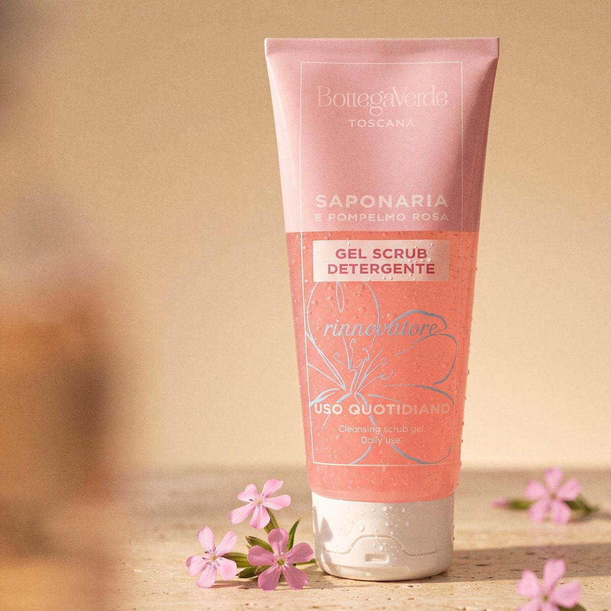 SAPONARIA AND PINK GRAPEFRUIT - Cleansing scrub gel - daily use - renewing (100 ml)