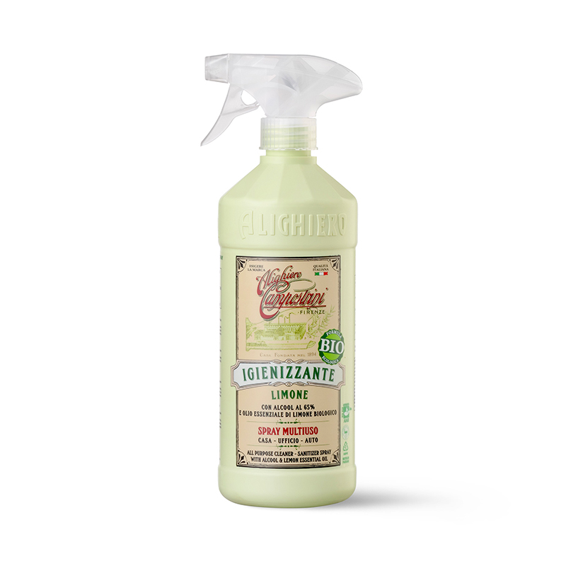 ALIGHIERO E CAMPOSTRINI Igienizzante BIO Limone con Alcool 65% e olio essenziale di Limone Spray multiuso ALIGHIERO E CAMPOSTRINI Igienizzante BIO Limone con Alcool 65% e olio essenziale di Limone Spray multiuso