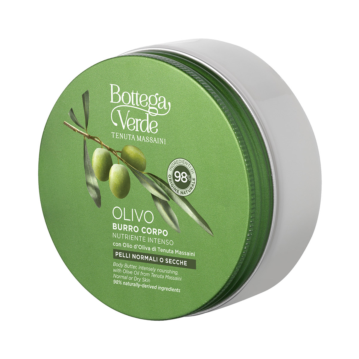 OLIVO - Manteca corporal, nutritivo intenso, con aceite de Oliva de Tenuta Massaini (150 ml) - pieles normales o secas