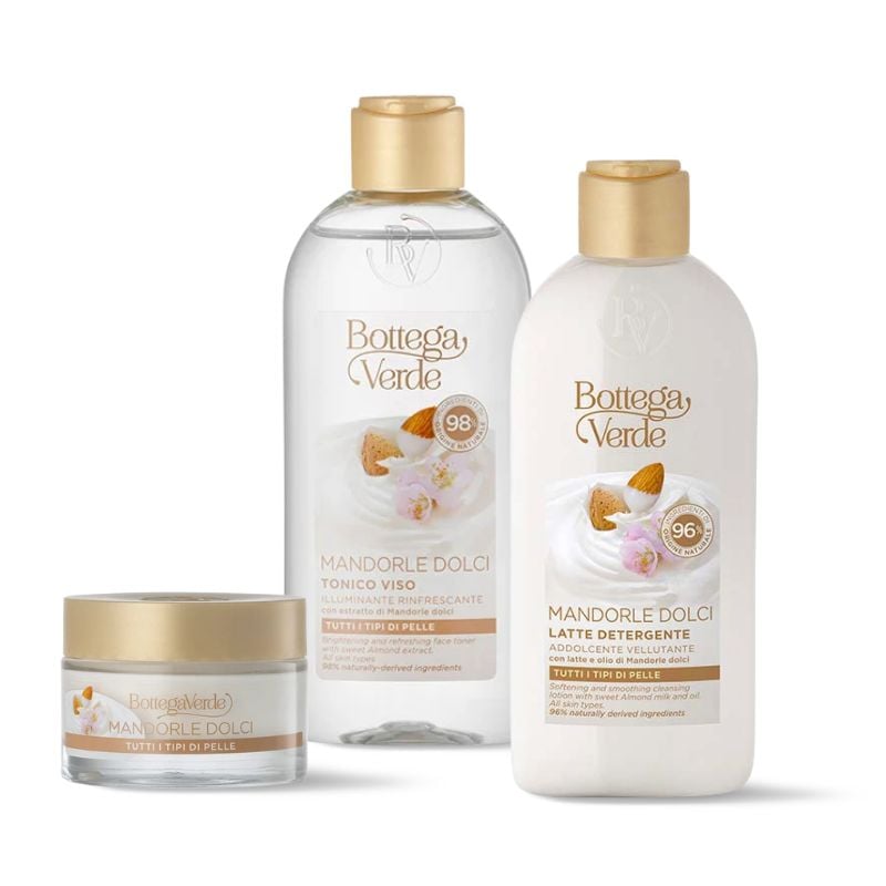 Confezione Mandorle dolci - Crema viso + Latte detergente + Tonico