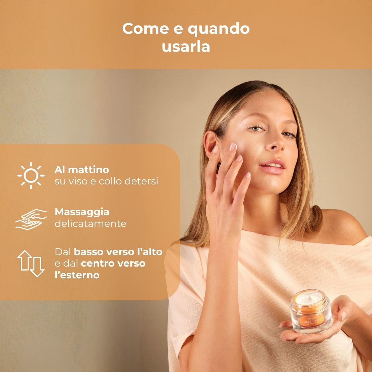 Vitamina C + Biancospino - Crema viso giorno idratante antimacchia SPF50 - con Vitamina C, Biancospino e Cybright - riduce l'intensit&agrave; delle macchie