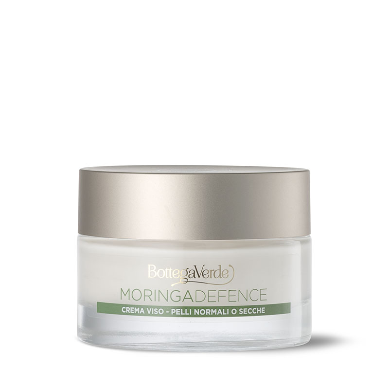 MORINGADEFENCE - Crema viso, detox illuminante antirughe con olio di Moringa e Oxygeskin® - pelli normali o secche - età 40+