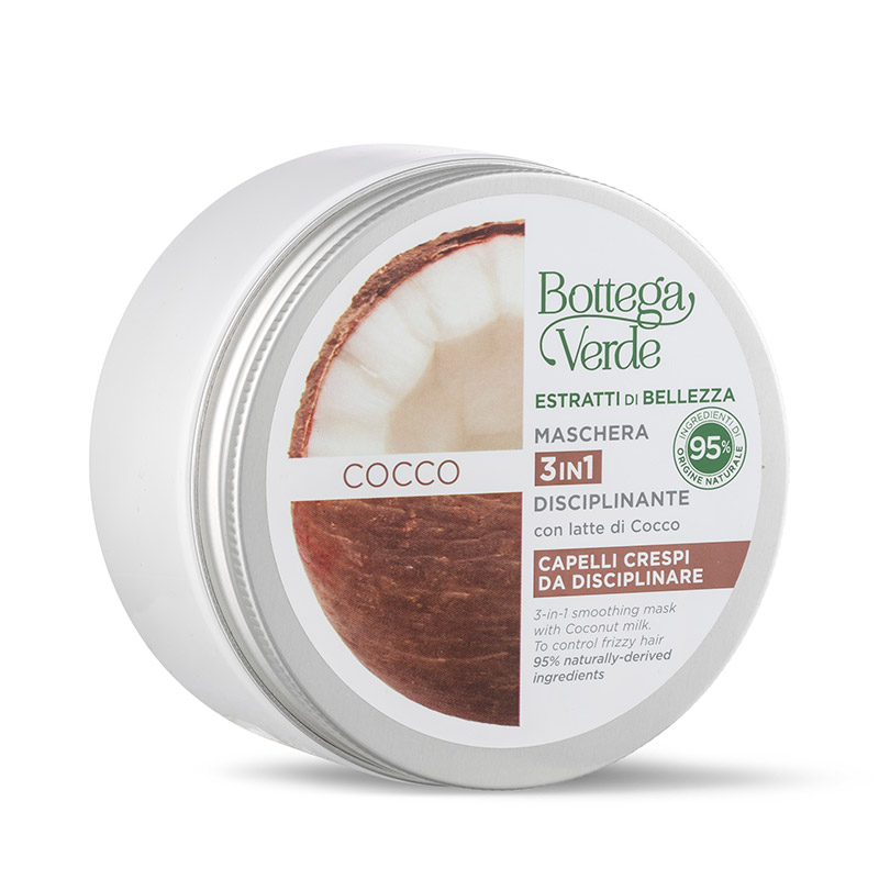 Estratti di bellezza - Cocco - maschera 3 in 1 disciplinante - con latte di Cocco - capelli crespi da disciplinare