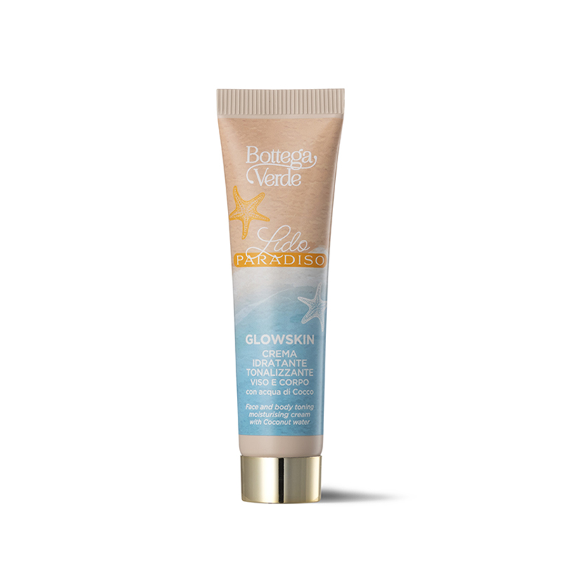 Image of Bottega Verde Lido Paradiso - GlowSkin crema idratante tonalizzante viso e corpo con acqua di Cocco013