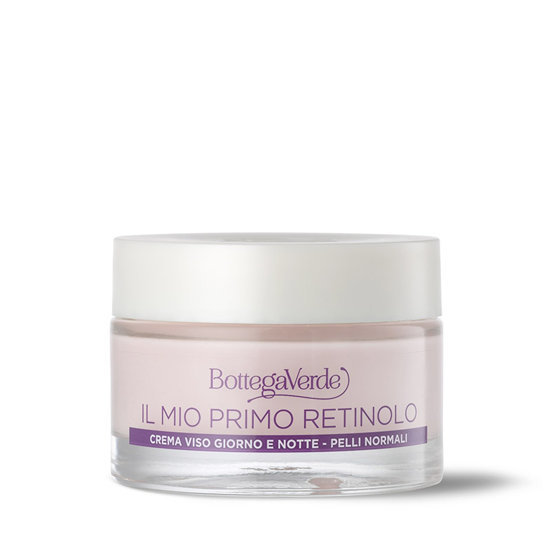 Crema facial de día y noche - primeras arrugas, energizante - con Pro-Retinol, Ácido Hialurónico y extractos hiperfermentados de Zanahoria y Ginseng rojo (50 ml) - pieles normales