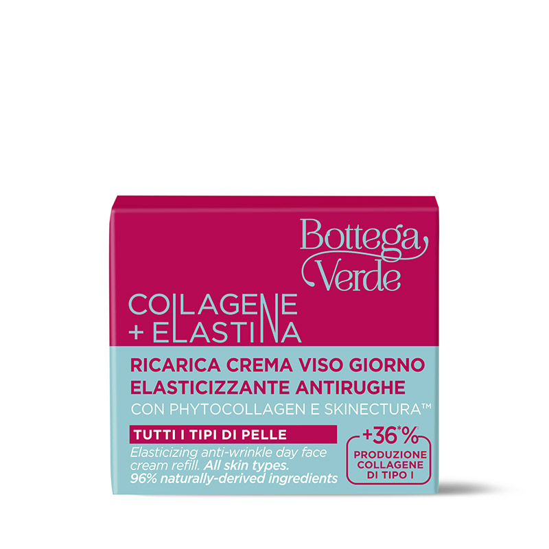 Collagene + Elastina - Ricarica Crema viso giorno elasticizzante antirughe con Phytocollagen e Skinectura<TM/> - tutti i tipi di pelle