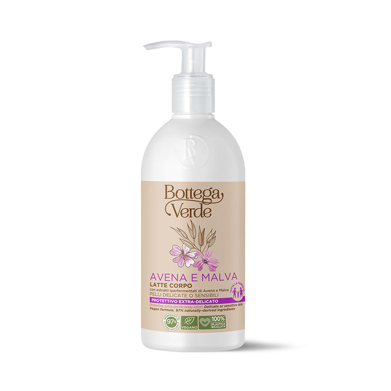 Body lotion - protective, extra-gentle - with hyperfermented extracts of Oat and Mallow (400 ml) - delicate or sensitive skin