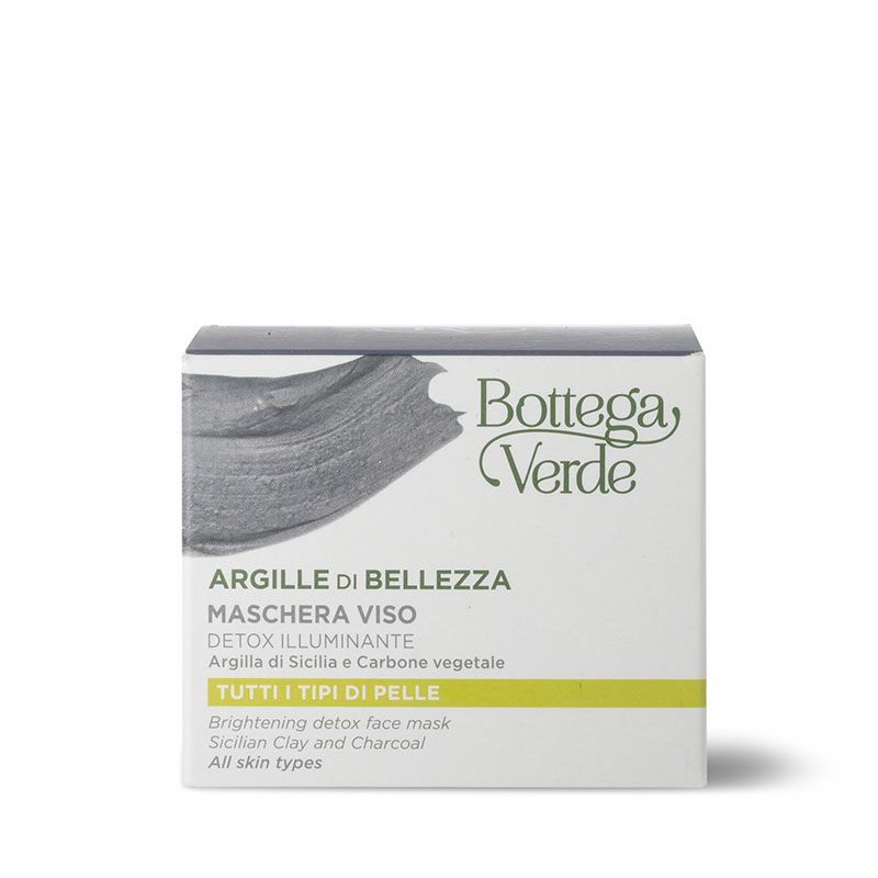 Argille di bellezza - Brightening detox face mask (50 ml) - Sicilian Clay and Charcoal - all skin types