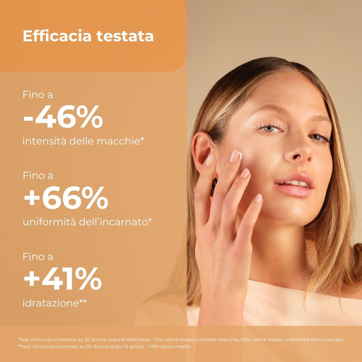 Vitamina C + Biancospino - Ricarica Crema viso giorno idratante antimacchia SPF50 - con Vitamina C, Biancospino e Cybright - riduce l'intensit&agrave; delle macchie