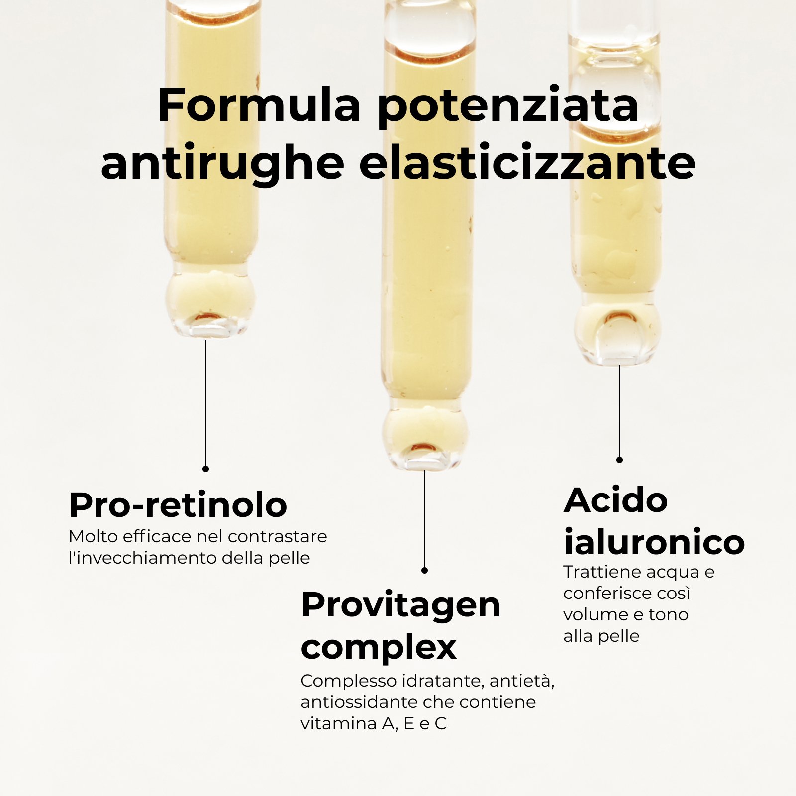 Crema facial - Fórmula potenciada - antiarrugas elastizante - con Pro-Retinol, Provitagen complex y Ácido Hialurónico (50 ml) - pieles normales o secas