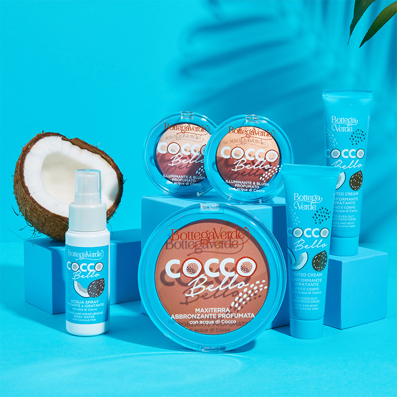 Cocco bello - Tinted cream - uniformante idratante viso e corpo con acqua di cocco