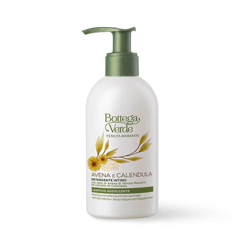 Avena e Calendula - Intimate liquid soap - with Oat milk from Tenuta Massaini and Marigold extract (250 ml) - soothing and softening