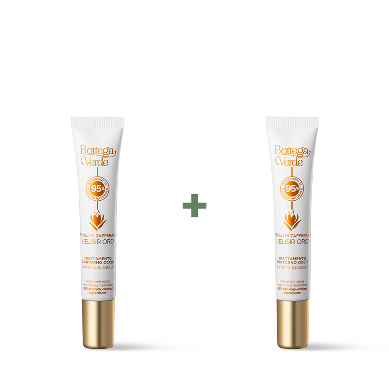 **1+1 GRATIS** Pistilli di Zafferano - L'Elisir oro - Trattamento contorno occhi antietà globale - anti borse e anti occhiaie - con estratto di pistilli di Zafferano e Inolixir - tutti i tipi di pelle