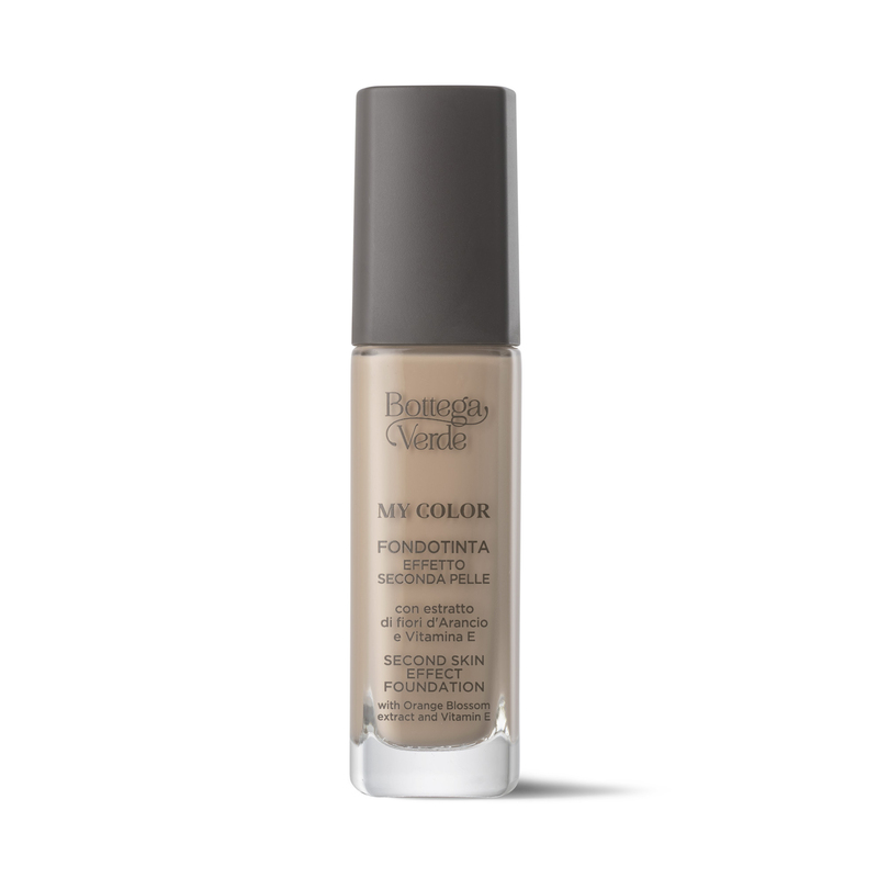 Bottega Verde Fondotinta My Color - effetto seconda pelle - con estratto di fiori d'Arancio e Vitamina E
