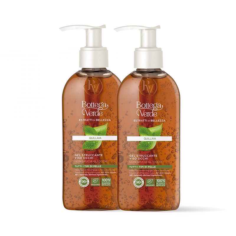 **OFFERTA 1+1 GRATIS** Estratti di bellezza Gel struccante viso occhi Quillaia non brucia gli occhi tutti