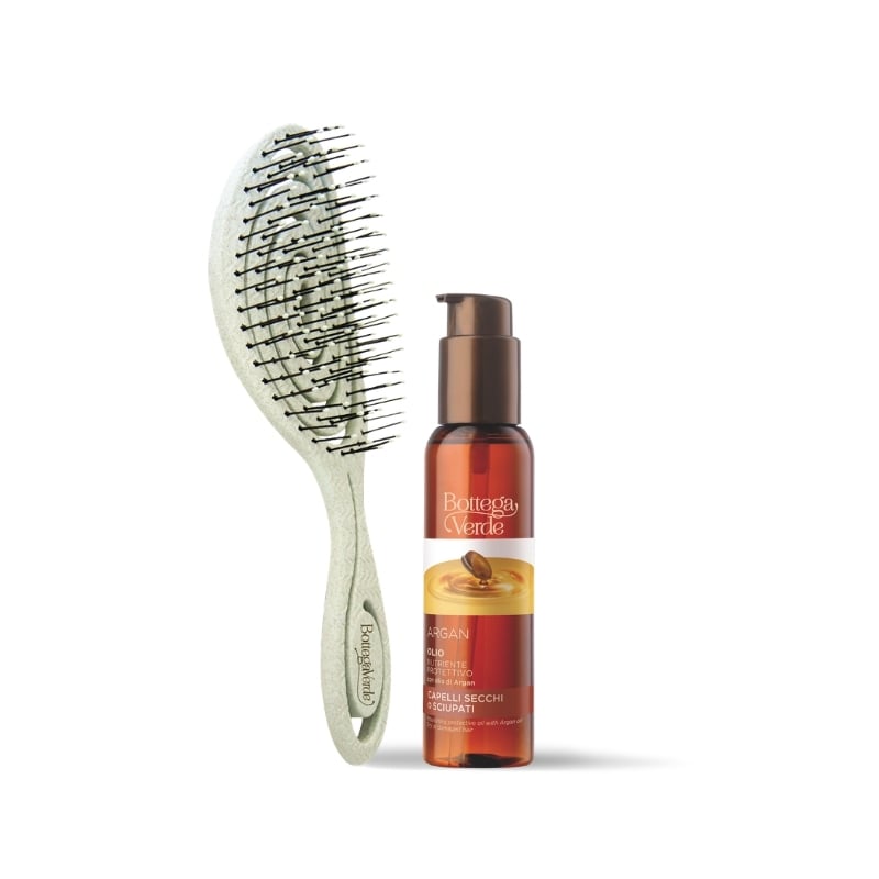 Offerta Olio Argan + spazzola sciogli nodi