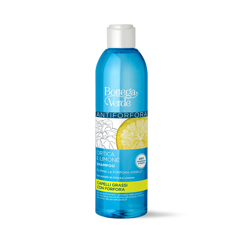 Image of Ortica e Limone - Shampoo antiforfora - elimina la forfora visibile*, anti prurito e ricomparsa - con estratti di Ortica e Limone - capelli grassi con forfora